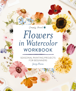 book cover for Flowers in Watercolor Workbook