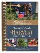 book cover for Wanda E. Brunstetter's Amish Friends Harvest Cookbook
