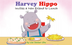 book cover for Harvey Hippo Invites a New Friend to Lunch