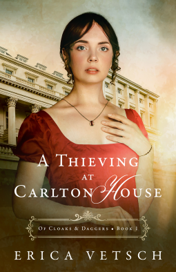 book cover for A Thieving at Carlton House (Of Cloaks & Daggers 1)