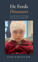book cover for He Feeds Dinosaurs