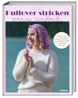 Buchcover für Pullover stricken ganz einfach