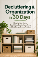 book cover for Decluttering & Organization in 30 Days