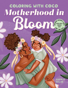 book cover for Coloring with Coco: Motherhood in Bloom
