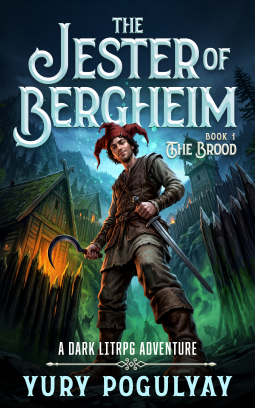 book cover for The Jester of Bergheim. The Brood