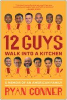 book cover for 12 Guys Walk Into a Kitchen