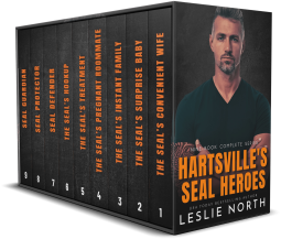 book cover for Hartsville's SEAL Heroes: A Sizzling 9-Book Navy SEAL Romance Box Set