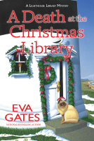 book cover for A Death at the Christmas Library