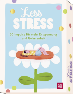Buchcover für Impulskarten: Less stress – 50 Impulse für mehr Entspannung und Gelassenheit