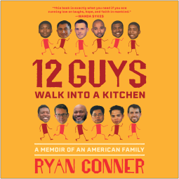 book cover for 12 Guys Walk Into a Kitchen