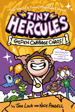book cover for Tiny Hercules #2: Golden Cabbage Chaos!