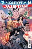 book cover for JUSTICE LEAGUE #1