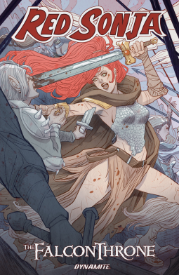 book cover for Red Sonja: The Falcon Throne