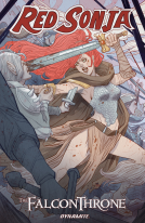 book cover for Red Sonja: The Falcon Throne