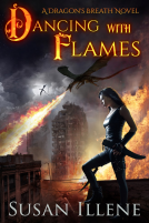 book cover for Dancing with Flames
