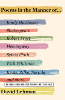 book cover for Poems in the Manner Of